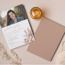 シックボホフローラパンパスグラス卒業 招待状