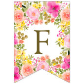 シックボホフローラフューチャーミセスブライダルシャワー バンティングフラッグ (第1の旗)