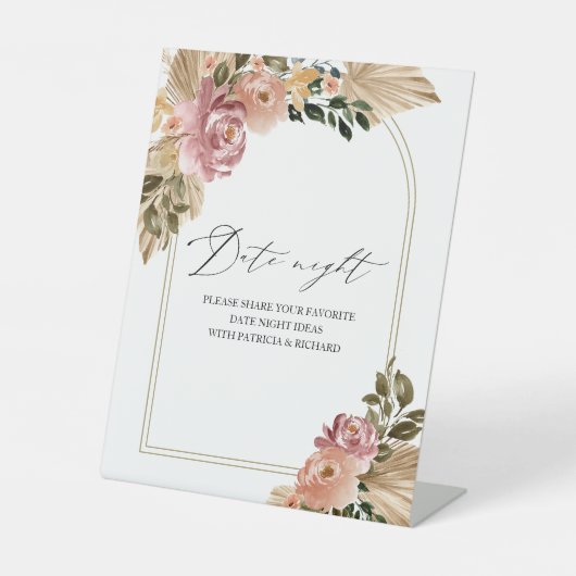 シックボホブライダルシャワーデイトナイトジャールサイン 台座サイン (正面)