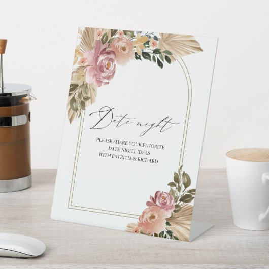 シックボホブライダルシャワーデイトナイトジャールサイン 台座サイン (インサイチュ)