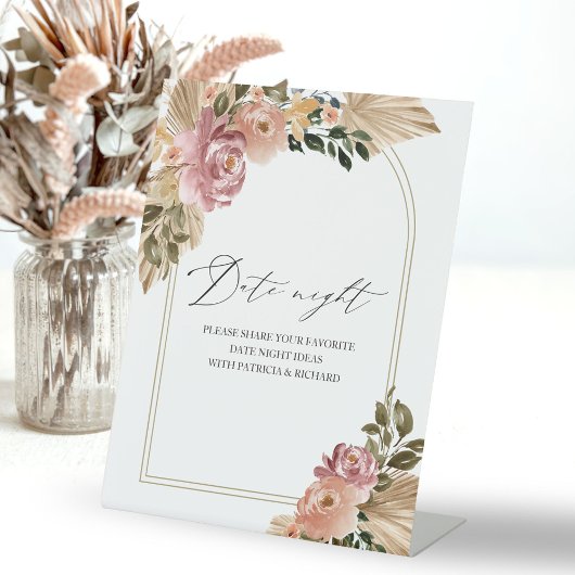 シックボホブライダルシャワーデイトナイトジャールサイン 台座サイン