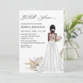 シックボホブライダルシャワー結婚ズドレス 招待状 (スタンド正面)