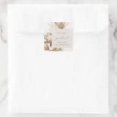 シックボホプロテアドライパームフローラ写真卒業 スクエアシール (バッグ)