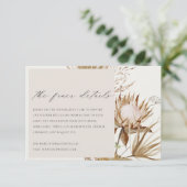 シックボホプロテアドライパーム結婚フローラ詳細 エンクロージャーカード (スタンド正面)