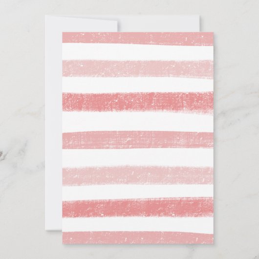 シックボホレインボーアンドクラウドパステルピンク誕生日 招待状 (裏面)