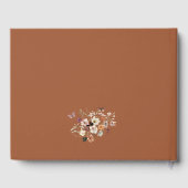 シックボホワイルドフラワーテラ素朴コッタ結婚ズ ゲストブック (裏面)