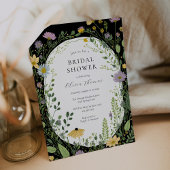 シックボホワイルドフラワーブライダルシャワー 招待状