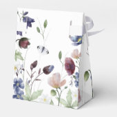 シックボホワイルドフラワー結婚ズブライダルシャワー フェイバーボックス (裏面サイド)