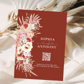 シックボホ素朴&赤面ウォーターカラーフローラ結婚ズ 招待状