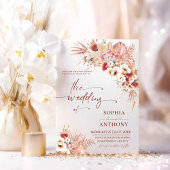 シックボホ素朴&赤面ウォーターカラーフローラ結婚ズ 招待状