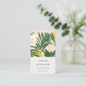 シックボホ赤面グリーントロピカルパーム離れビーチ 名刺 (スタンド正面)