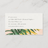 シックボホ赤面グリーントロピカルパーム離れビーチ 名刺 (裏面)