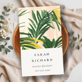 シックボホ赤面グリーントロピカルパーム離れビーチ 名刺