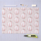 シックボホ赤面ピンクストライプのオーナメント 薄葉紙 (クラフト)