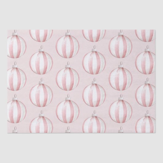 シックボホ赤面ピンクストライプのオーナメント 薄葉紙 (正面)