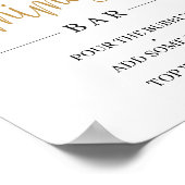 シックボホ赤面ピンクフローラ金ゴールドミモサバー標識 ポスター (角)