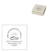 シックマウンテンズランドスケープファミリー差出人住所 ラバースタンプ (押印)