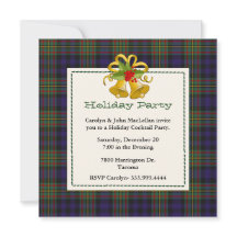 シックマクランタータンチェックプレイドカスタムホリデーパーティー