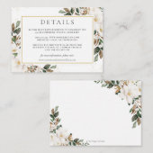 シックマグノリアフローラ結婚グリーナリー詳細 エンクロージャーカード (正面/裏面)