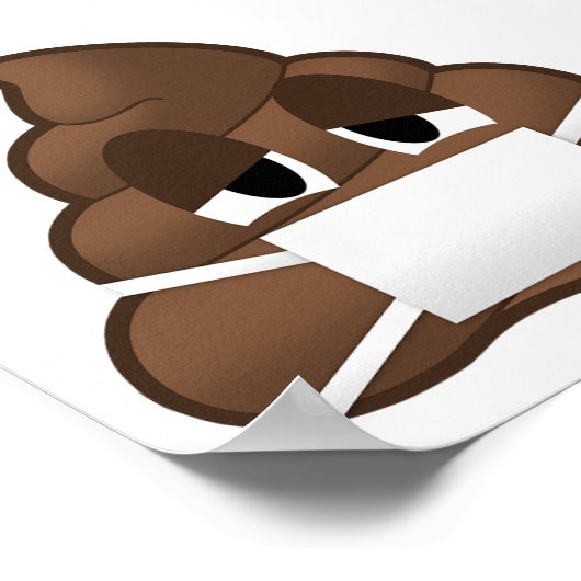 シックマスクウンチ絵文字 ポスター (角)