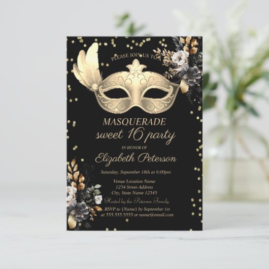 シックマスクダイアモンズブラックバラズスウィート16 招待状 (スタンド正面)