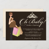 シックママベビーシャワー招待状 招待状 (正面/裏面)