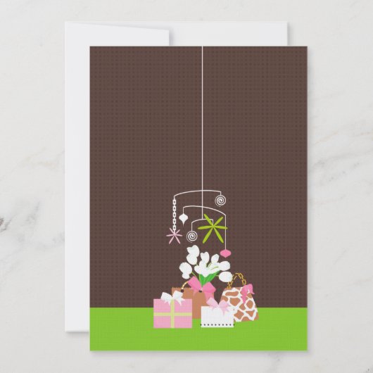 シックマムクリブベビーガールシャワー招待状 招待状 (裏面)