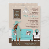 シックマモダンムベビーシャワー招待状 招待状 (正面/裏面)