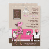 シックマモダンムベビーシャワー招待状 招待状 (正面/裏面)