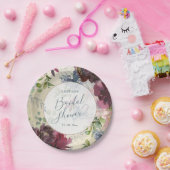 シックマルサラフローラウォーターカラー金ゴールドブライダルシャワー ペーパープレート (パーティー)