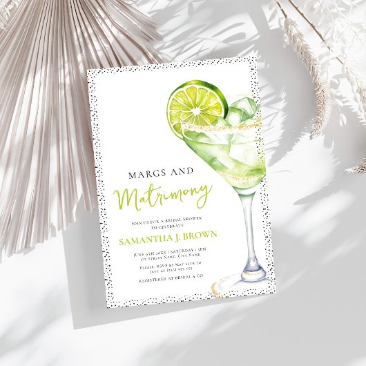 シックマーエレガントグアンドマトリモニーブライダルシャワー 招待状