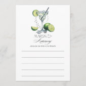 シックマーグアンドマトリモニーブライダルシャワー アドバイスカード (正面)