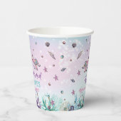 シックマーメイドアンダーザシー誕生日プールパーティー 紙コップ (左)