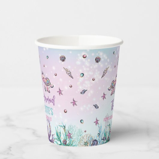 シックマーメイドアンダーザシー誕生日プールパーティー 紙コップ (左)