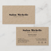 シックミニマリストクラフトブティックサロン 名刺 (正面/裏面)