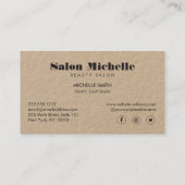 シックミニマリストクラフトブティックサロン 名刺 (裏面)