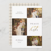 シックミニマリストピースジョイラブタイポグラフィ写真 シーズンカード (正面/裏面)