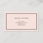 シックミニマリモダンスト |赤面ピンク 名刺 (裏面)