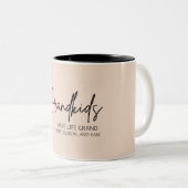 シックミニマルなグランドキッズが人生を壮大にする ツートーンマグカップ (正面右)