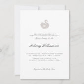 シックミニマルなス男女兼用ワンベビーシャワー 招待状 (正面)