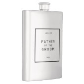 シックミニマルなフランスのモノクロの新郎の父親 フラスク (右)