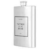 シックミニマルなフランスのモノクロの花嫁の父親 フラスク (左)