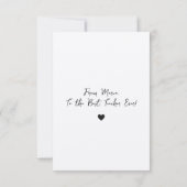 シックミニマルな先生の感謝の詩 サンキューカード (裏面)