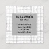 シックミニマルな手作り鉛筆線グリッド 割引カード (裏面)