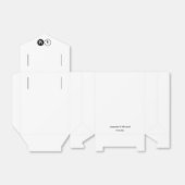 シックミニマルな白黒結婚の フェイバーボックス (折り畳みなし)