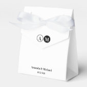 シックミニマルな白黒結婚の フェイバーボックス (正面サイド)