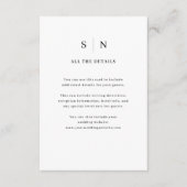 シックミニマルな |の結婚ゲスト詳細 エンクロージャーカード (正面)