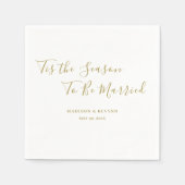 シックミニマルな |の結婚ナプキンス スタンダードカクテルナプキン (正面)