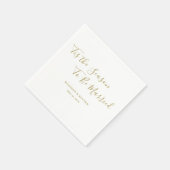 シックミニマルな |の結婚ナプキンス スタンダードカクテルナプキン (角)