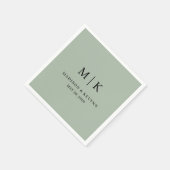 シックミニマルな |の結婚ナプキンス スタンダードカクテルナプキン (角)